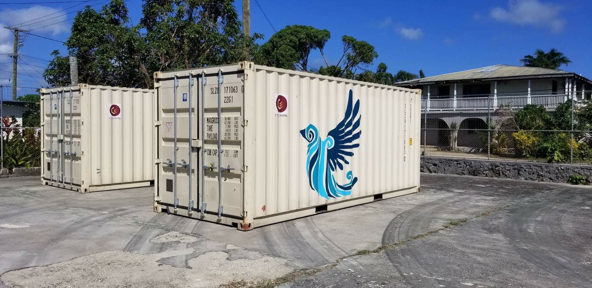 Containers placed at car park, St Pauls Nukualofa